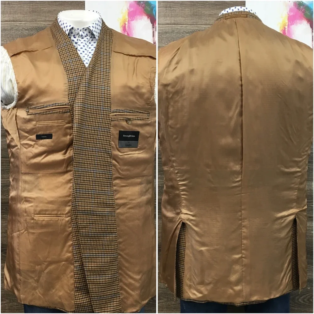 ERMENEGILDO ZEGNA Mens Blazer Sport Coat Casual Jacket Size 46L Wool Suit - Picture 12 of 12